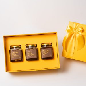 Hộp quà SET - 1 Hũ sâm mật + 1 Hũ gừng mật + 1 Hũ mật ong - Đại Cát Quang Yến